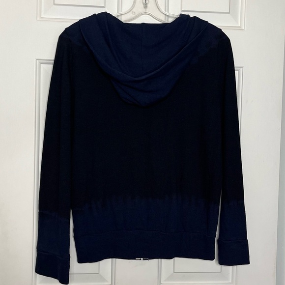 NWT Monroe Black Out Tie Dye Zip Up Hoodie S Navy Blue - Picture 8 of 12